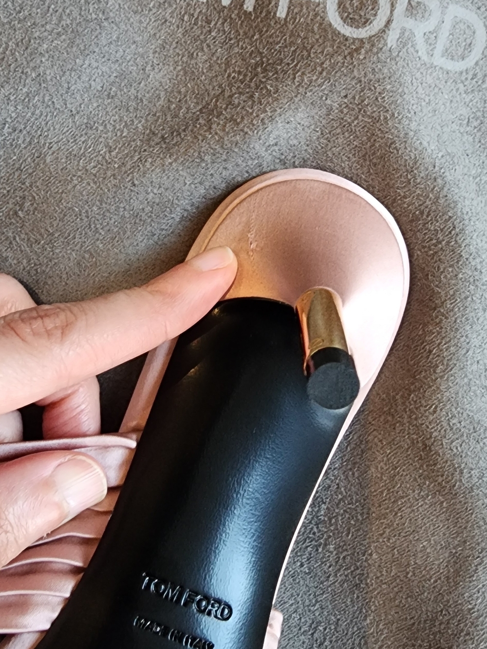 Tom Ford Pink Satin Knotted Slip On Slide Mule Size 37.5 - Picture 11 of 11